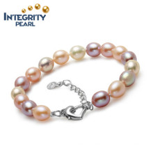 Natural Freshwater Pearl Bracelet AAA Drop Shape 8-9mm Charming Women Pearl Bracelet